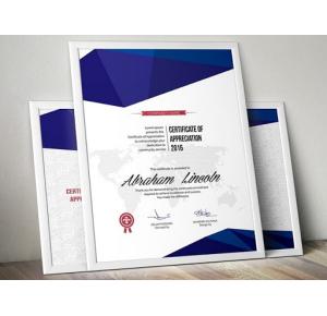 IMPRESSÃO DE CERTIFICADOS PAPEL COUCHE 250G  